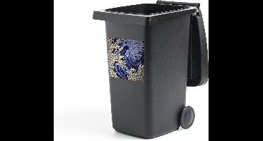 Container sticker Mannelijke golf - schilderij van Katsushika Hokusai - 40x40 cm - Kliko sticker