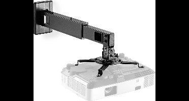 Nedis Projectorbeugel - Full Motion - 15 kg - Draaibaar - Kantelbaar - Staal - Zwart