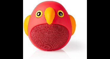 Bluetooth-Speaker - Maximale batterijduur: 3 uur - Handheld Ontwerp - 9 W - Mono - Ingebouwde microfoon - Koppelbaar - Animaticks Perry Parrot - Rood