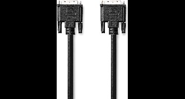 DVI-Kabel | DVI-D 24+1-Pins Male | DVI-D 24+1-Pins Male | 1080p | Vernikkeld | 2.00 m | PVC | Zwart | Label