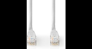 CAT5e Netwerkkabel - U/UTP - RJ45 Male - RJ45 Male - 15.0 m - Rond - PVC - Wit - Label