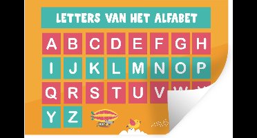 Muurstickers - Sticker Folie - Kinderkamer - Alfabet - Educatief - Meiden - Jongetjes - Kinderen - 30x20 cm - Plakfolie - Muurstickers Kinderkamer - Zelfklevend Behang - Zelfklevend behangpapier - Stickerfolie