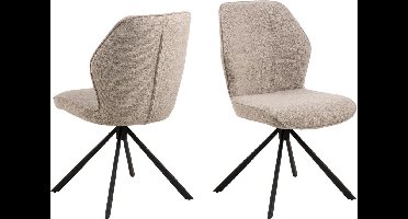 Eetkamerstoel Marouan Monza Beige Draaibaar - Giga Living - Set van 2