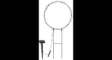 Star Trading solar lichtring 'Barlumi', 40 LED's, schemersensor, zwart, 60cm