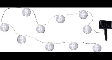 Star Trading Solarlantaarn lichtketting 'Festival', schemersensor, 10 LED's, wit, 270cm
