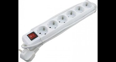 VB 41166 Tafelcontactdoos 6-Voudig + RA 1.5M + Schakelaar