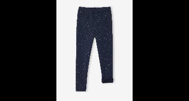 Meisjeslegging met fleecevoering inktblauw