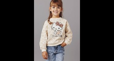 HELLO KITTY® sweater met luipaardprint voor meisjes ecru