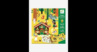 Herpositioneerbare stickers Het magische bos DJECO meerdere kleuren