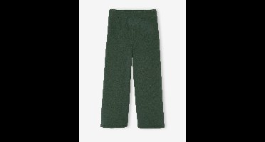 Gevoerde wijde legging van fleece voor meisjes smaragdgroen