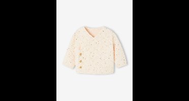 Cardigan met gekruiste opening voor pasgeborenen vanille