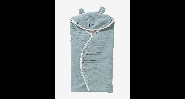 Plaid met capuchon voor maxi-cosi zeegroen