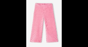 Wijde, fluwelen broek voor meisjes rozen