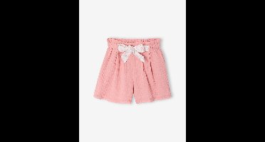 Meisjesshort van katoengaas rouge