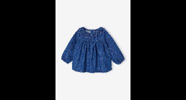 Blouse voor babymeisjes van denim stone