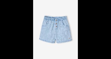 Lichtgewicht denim meisjesshort die gemakkelijk aan te trekken is gebleekt denim