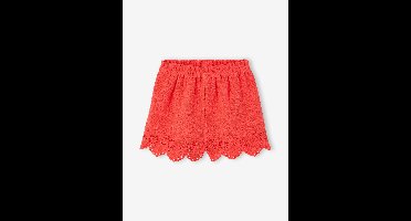 Short voor babymeisjes van katoengaas rood