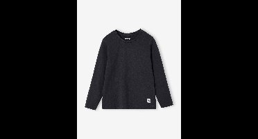 Personaliseerbare gekleurd T-shirt voor jongens met lange mouwen antraciet