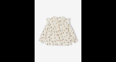 Babyblouse met ruches vanille