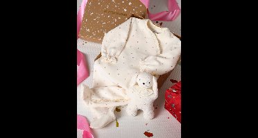 Set met slaappakje en knuffel voor baby's ecru