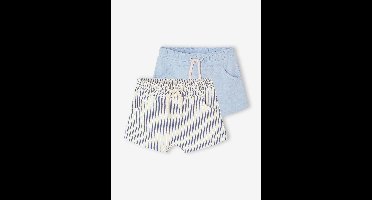 Set van 2 bermuda's voor babyjongens van sweater. blauw, gestreept
