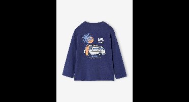 T-shirt met lange mouwen voor jongens leiblauw