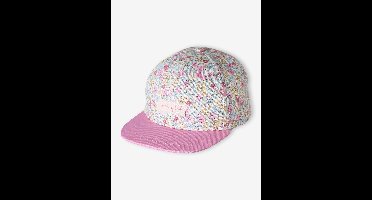 Gebloemde meisjespet wit, bedrukt