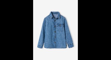 Jongenshemd van licht denim double stone