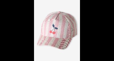Gestreept katoenen pet voor meisjes rozen