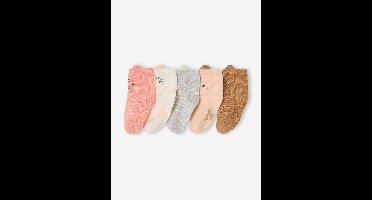Set van 5 sokken voor babymeisjes rozen