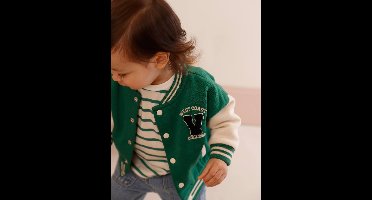 Teddy-jasje voor baby's in fleece groen