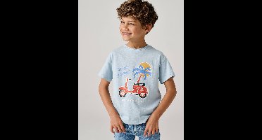 T-shirt met korte mouwen voor jongens hemelsblauw