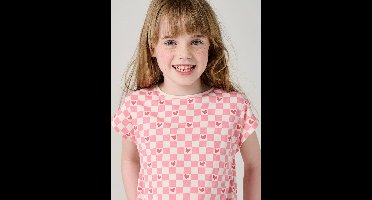 Gestreept T-shirt voor meisjes met sierstrik rozen