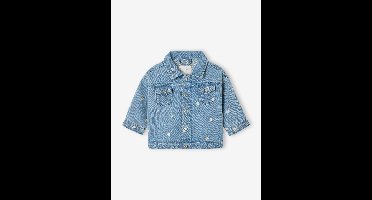 Denim jas baby meisjes bloemen stone