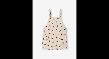 Salopet jurk voor babymeisjes met hartjes ecru