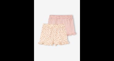 Set van 2 short met ruches ecru