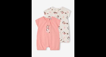 Set van 2 body's babypakje HELLO KITTY kersen snoepjesroze