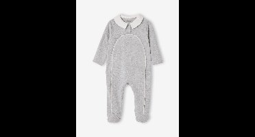 Babyslaappakje pyjama van biologisch katoen gemêleerd grijs