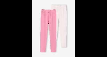 Set van 2 leggings voor meisjes ecru