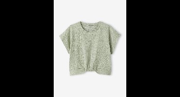 Blouse met korte mouwen amandelgroen