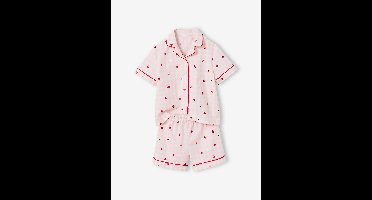 Set pyjama short aardbei lichtroze