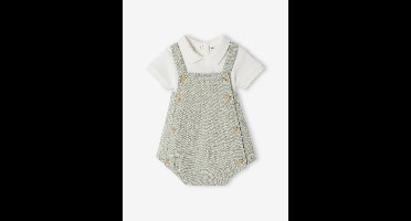 Babyset 2-delige bloomer body saliegroen