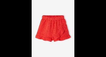 Skort voor meisjes van katoenen gaas rood