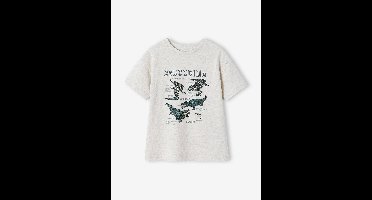 T-shirt met korte mouwen voor jongens gemêleerd wit