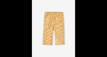 Wijde broek baby meisjes jersey mosterdgeel