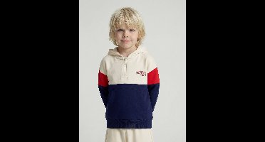 sweater met capuchon voor jongens met colourblocking rood