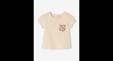 T-shirt met korte mouwen voor babymeisjes vanille