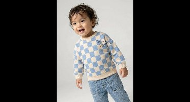 Baby sweater voor jongens "Team Soleil" grijsblauw