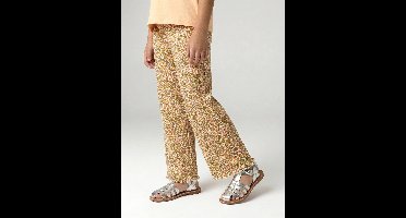 Meisjes legging in ribgebreide stof wit, bedrukt