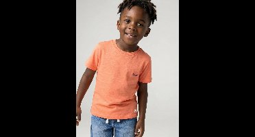 Personaliseerbare gekleurd jongensshirt met korte mouwen mango